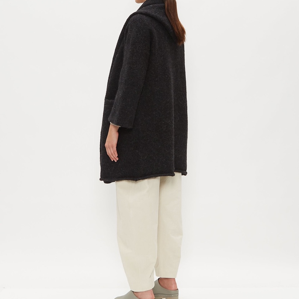 Lauren Manoogian Capote Coat Black Melange - Picture 2 of 7